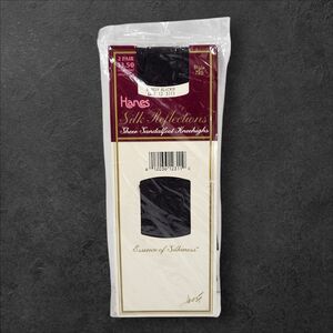 Hanes Silk Reflections Knee Highs Barely Black 2-Pair NWT 1990 Vintage